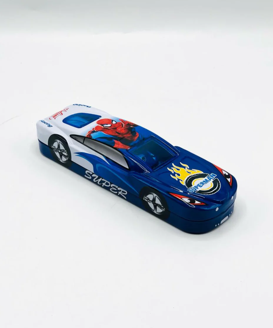 Spider-man 2in1 Racer Geometry Box – Steel Case with Pen Holders & Number Table