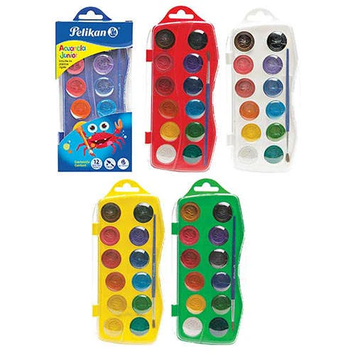 Pelikan Watercolor Set Junior 12 Watercolors School Water Paints For Kids - Image 2