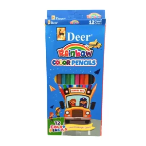 Deer 12-Color Pencil Set – Smooth & Vibrant Shades