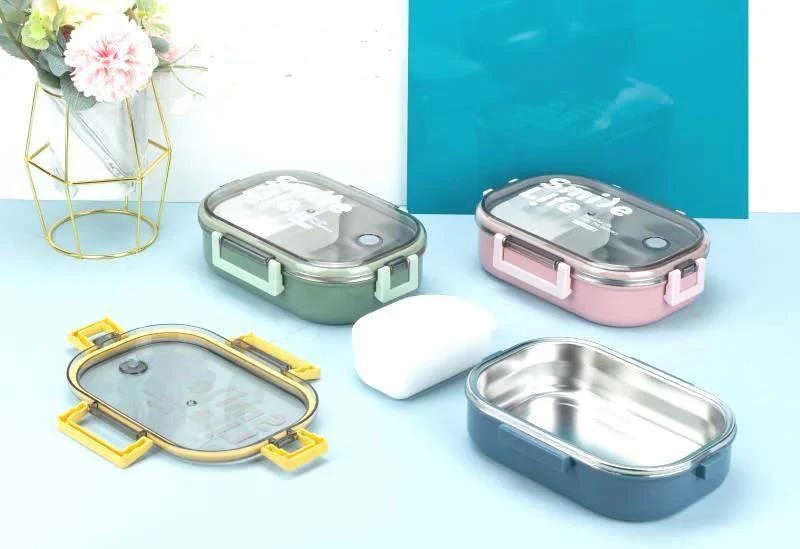 High Quality Stainless Steel Lunch Box Hot Cold Resistance Rectangle Shape 710ML - Image 2