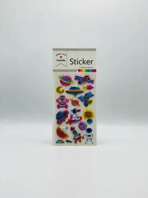 Galaxy Space Stickers – Vibrant Astronaut & Planet Decals